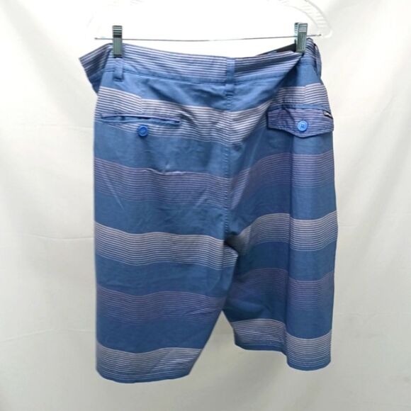OP Oplex 4 Way Stretch Golf Performance Mens 44 Blue Striped Shorts. NWOT - Picture 2 of 10